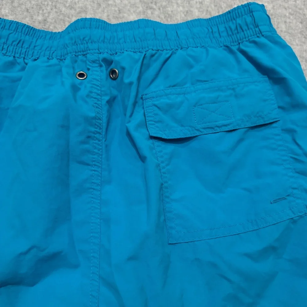 Polo Ralph Lauren Mens Swim Trunks‎ Turquoise Blue Yellow Pony Mesh Lined Large